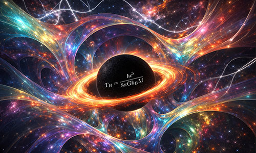 Símbolos matemáticos y superficie curvada representando cuerdas